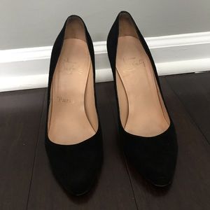 Black suede Christian Louboutin Pumps 37.5